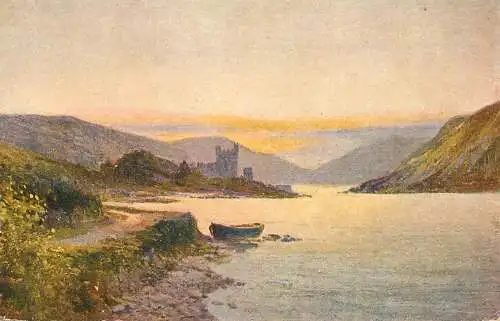 UK England lake and castle view