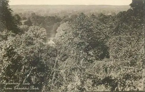 Aylesbury Vale Checkers Park vintage scenic postcard