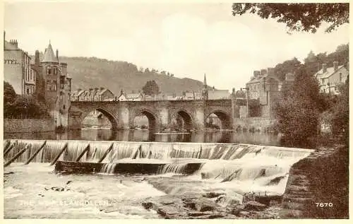 UK Wales the Weir LLangollen waterfall
