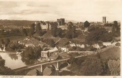 UK England Ludlow castle from Whitcliff