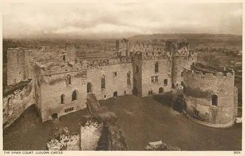 UK England Ludlow castle inner court