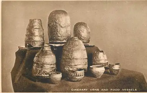UK England Manx museum cinerary urns and food Vessels bronze age