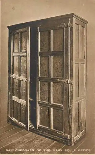 UK England Oak cupboard of the Manx Rolls office