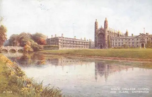 UK England Cambridge King's college chapel and Clare