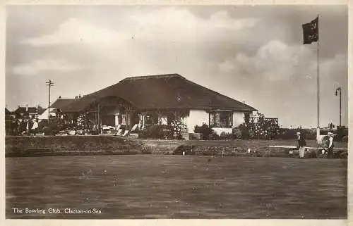 Sport Clacton on Sea Kings Bowling club real photo postcard