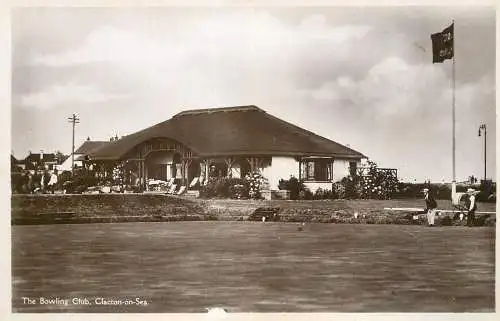 Sport Clacton on Sea Kings Bowling club real photo postcard