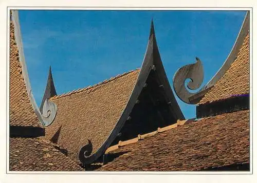 Thailand traditional architecture roof line grace