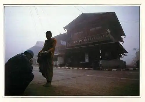 Thailand barefoot monk in temples