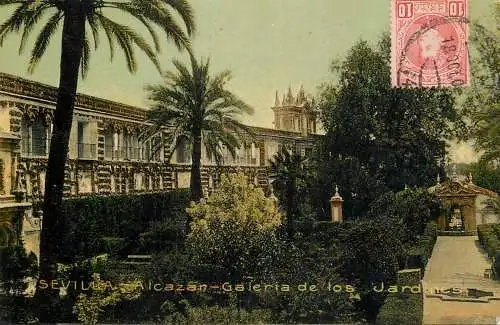 Spain Sevilla Alcazar galeria de los jardines