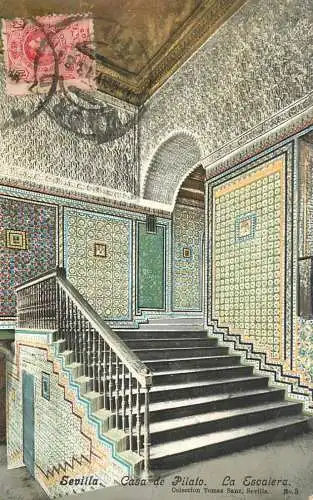 Spain Sevilla casa de Pilato la escalera