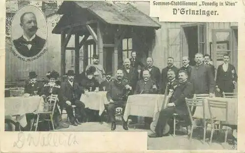 Austria Venice in Vienna Restaurant D` Grinzinger with Rudolf Wenz portrait