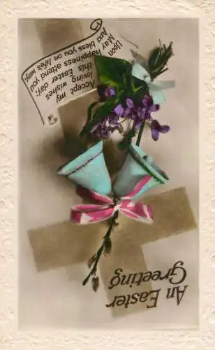Celebration holiday postcard Easter greetings