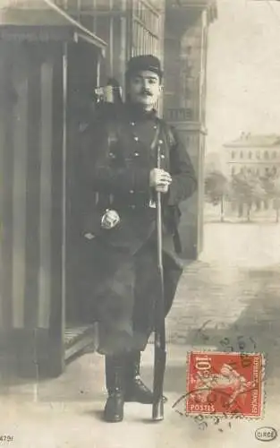 Soldat de France patriotic military uniform cpa