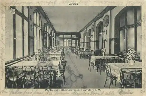 AK Allemagne Frankfurt Main Restaurant Oberforsthaus 1918