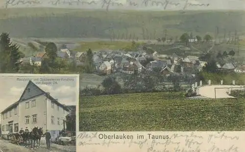 Oberlauken im Taunus Manufaktur und Spezereiwaren-Handlung von August Ott. 1917