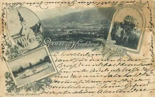 Gruss aus KIRCHDORF Austria 1899