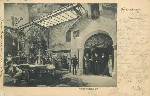 AK Austria Salzburg Peterskeller 1902 sent to Temesvar