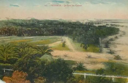 Fedhala parc du casino postcard Morocco