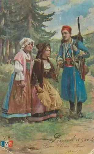 Zouave military uniform rifleman and ladies