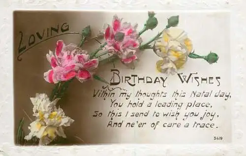 Celebration holiday postcard birthday wishes