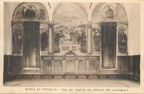 Italy Badia di Praglia sala del Capitolo con affreschi del Carmagnola