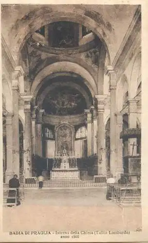 Italy Badia di Praglia interno della chiesa