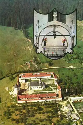 Romania Manastirea Putna vedere aeriana & Mormantul lui Stefan cel Mare