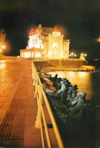 Romania Constanta Casino illuminated night view