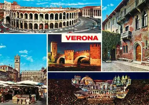 Italy Verona 1975 tower amphiteatre bridge