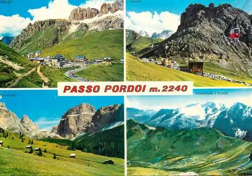 Italy Passo Pordoi Dolomiti telecabine