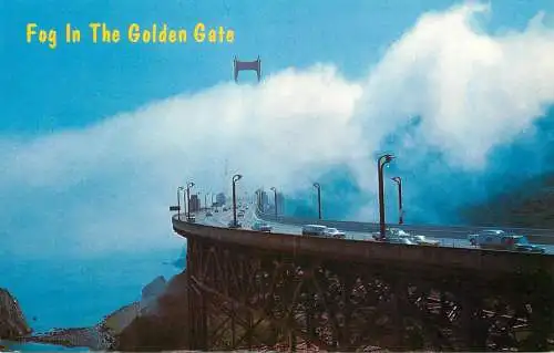 USA San Francisco CA Golden Gate foggy scenery
