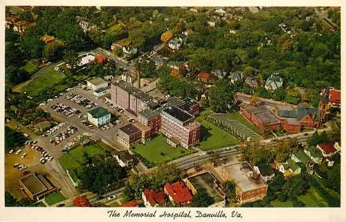 USA Danville VA  - the Memorial Hospital aerial view
