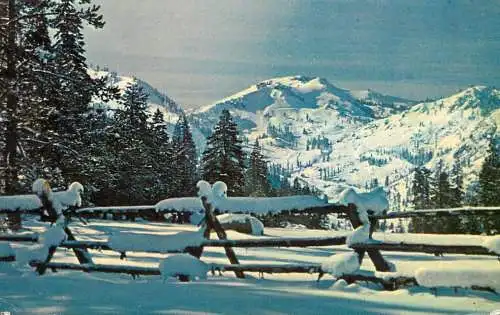 USA  Squaw Valley CA winter scenery