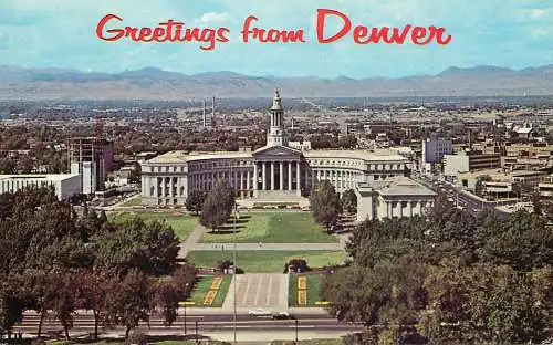 USA Greetings from Denver CO general view