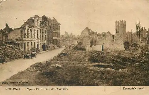 Ypres rue de Dixmunde 1919