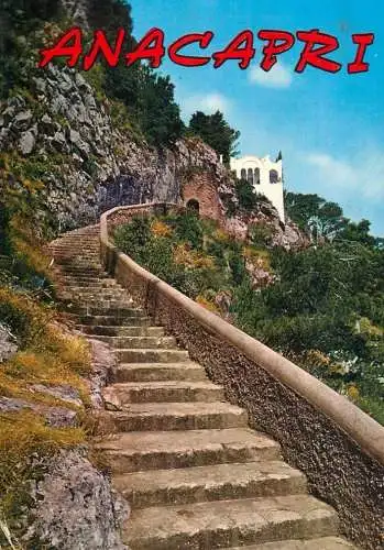Italy Capri ancient staircase