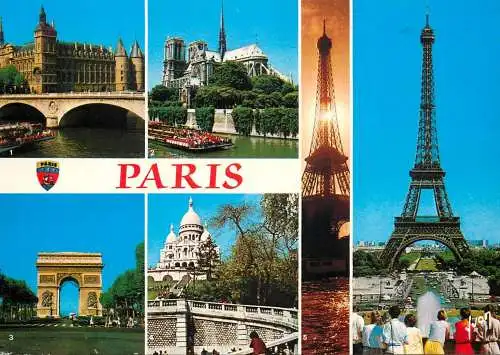 France Paris la conciergerie arc de triomphe Sacre Coeur Eiffel 1995