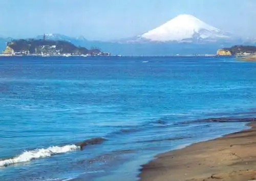 Japan the seashore of Inamura-Ga-Saki with Mt. Fuji