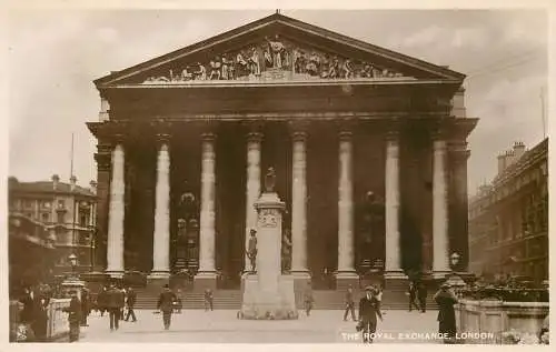 Royal Exchange London England Raphael Tuck's "Real Photograph" Postcard