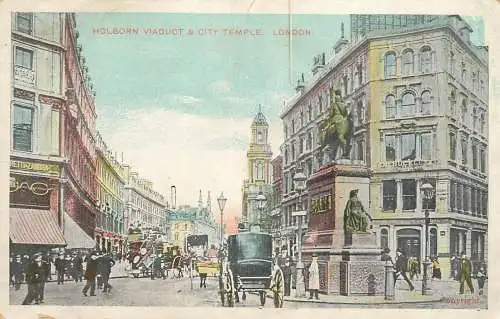 Holborn Viaduct & City Temple London England