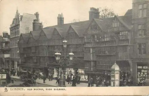 High Holborn old houses typical architecture style London England