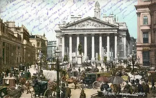 England London Royal Exchange illustration
