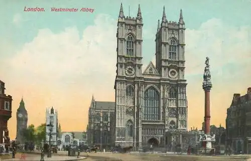 England London Westminster Abbey Raphael Tuck's "Rapholette Glosso" illustration