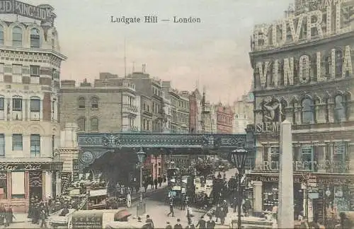 England London Ludgate Hill illustration