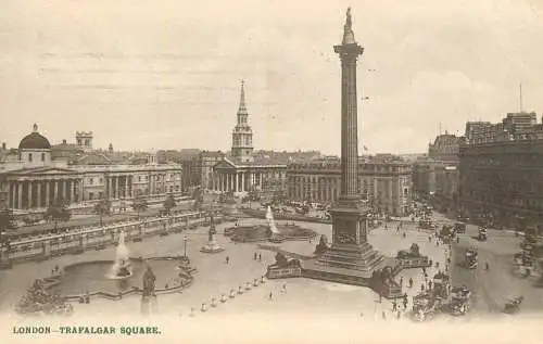 England London Trafalgar Square showing Nelson's Column