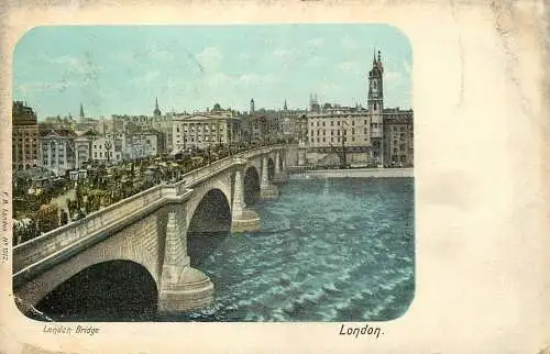 England London London Bridge busy traffic view illustration