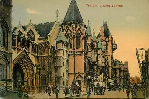 England London - the Law Courts illustration