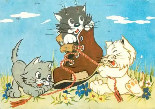 kittens cats caricature drawing illustration