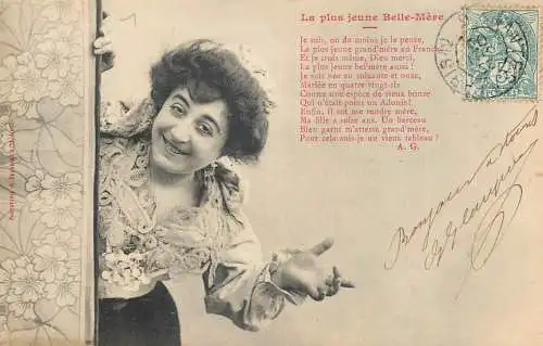 Fancy card women la plus jeune Belle Mere smile joy