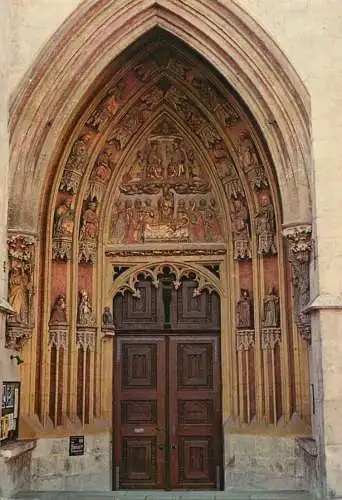 Germany Eichstatt im Altmuhltal Spatgotisches Hauptportal des Domes